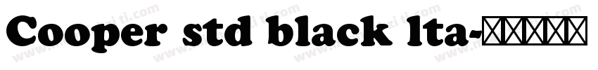 Cooper std black lta字体转换